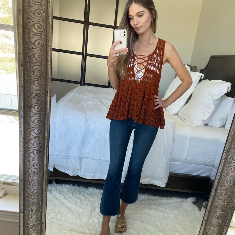 Free people Crocheted top